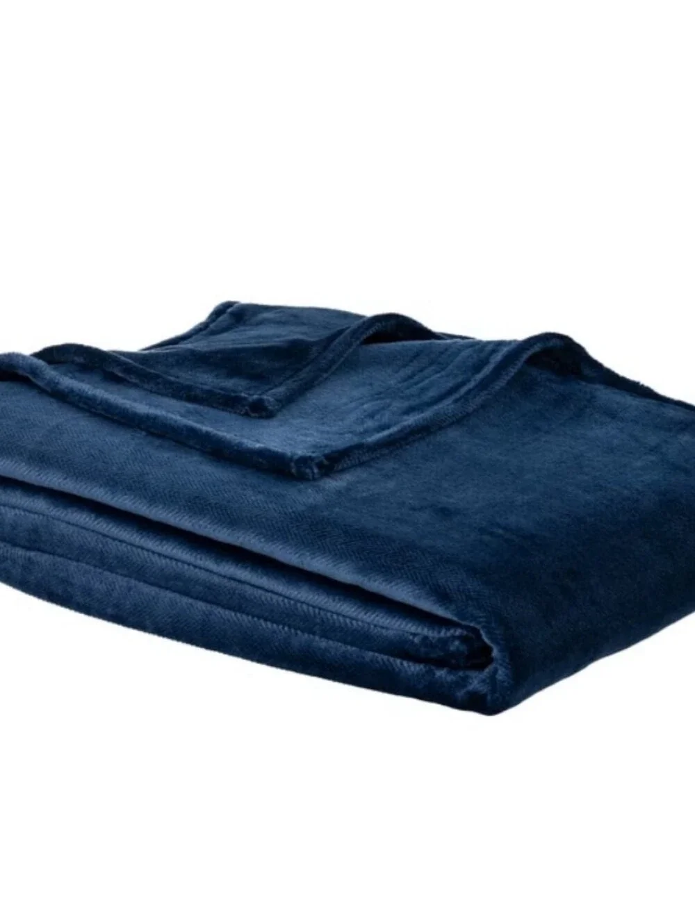 Berkshire Herringbone Plush Blanket - Navy , King